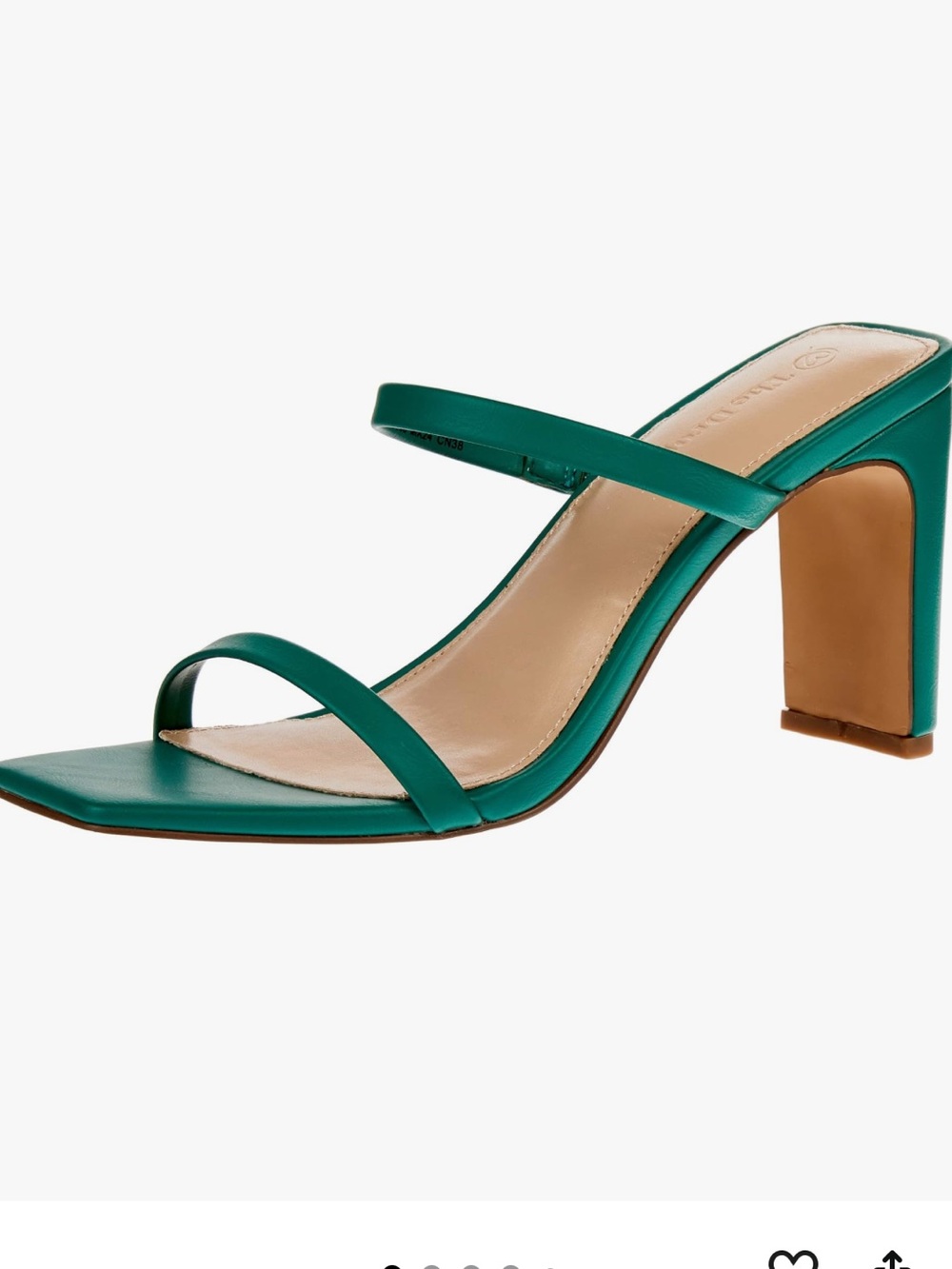 Emerald Green Strappy Block Heel Sandal